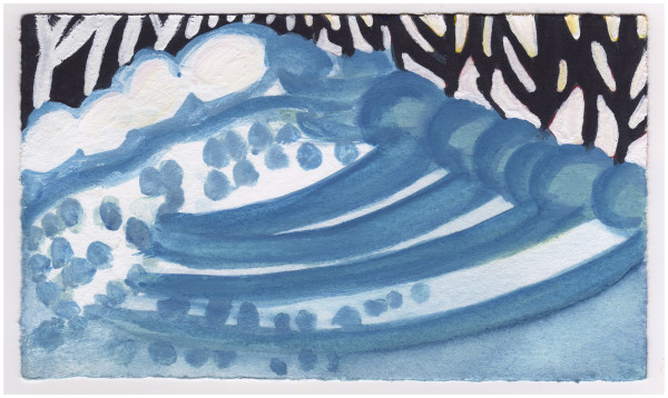 Footprints and Shadows on the Sledding Run. #781 by Raya Bodnarchuk, Estate, Image 1.