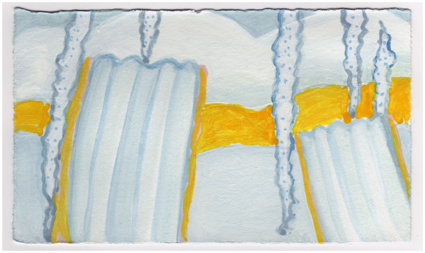 Ice Sheets from the Walls of my House on Piles of Snow and Some Icicles in a Shady Spot . #782 by Raya Bodnarchuk, Estate, Image 1.