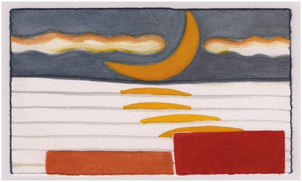 Moonlight on a Friend's Window Shade. #830 by Raya Bodnarchuk, Estate, Image 1.