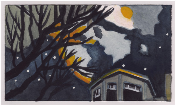 The Moon and Clouds. #836 by Raya Bodnarchuk, Estate, Image 1.