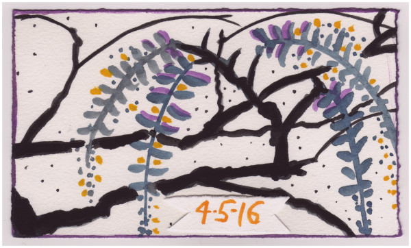 The Wisteria in Early Evening / Early Wisteria. #855 by Raya Bodnarchuk, Estate, Image 1.