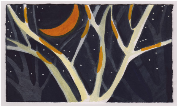 Moonlight on the Sycamores. #863 by Raya Bodnarchuk, Estate, Image 1.