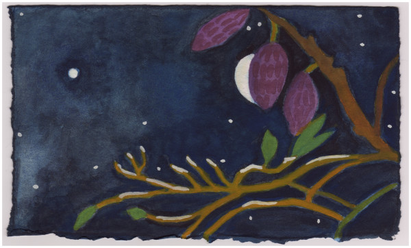 Jupiter and the Moon Behind the Wisteria. #867 by Raya Bodnarchuk, Estate, Image 1.