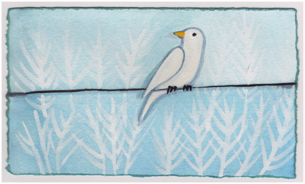 A Dove on the Wire. #887 by Raya Bodnarchuk, Estate, Image 1.
