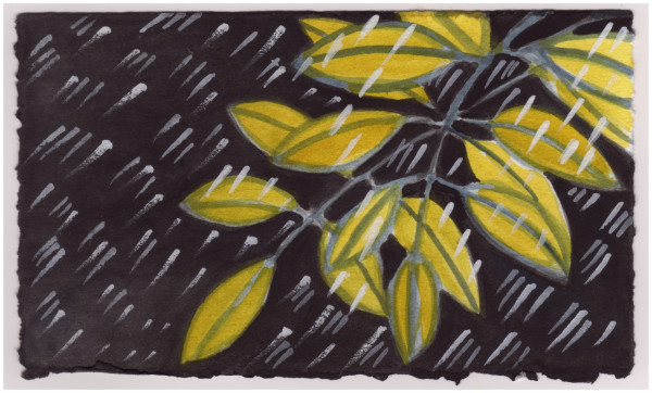 Rain on the Wisteria. #898 by Raya Bodnarchuk, Estate, Image 1.
