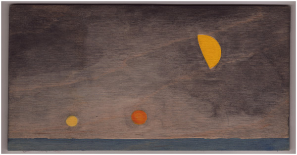 Saturn, Mars and the Half Moon. #984