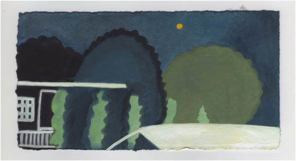 The Planet Over the Trees and One Car. #1180