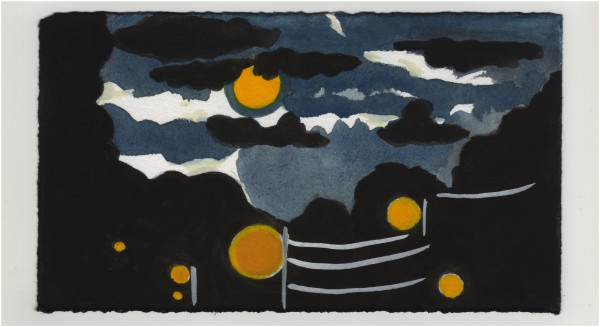 The Moon and Some Street Lights. #1319