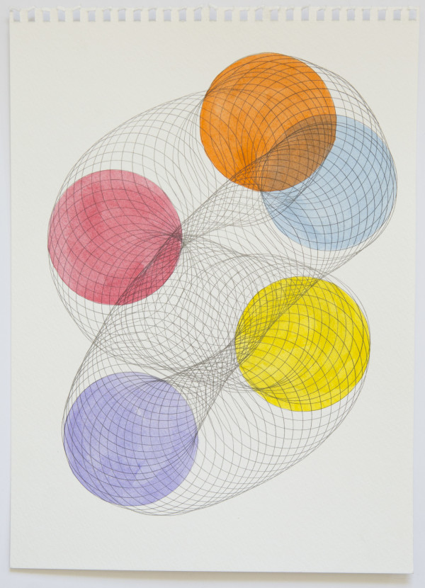 Pencil and Acrylic balls 4 by Aaron Farley