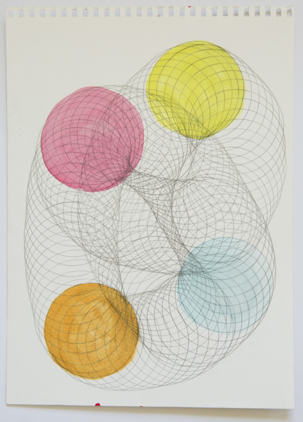 Pencil Watercolor balls 2 by Aaron Farley