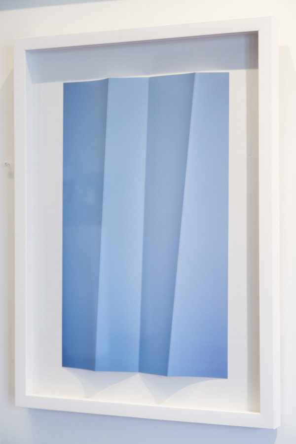 Blue Colorfield w/3 Folds by Aaron Farley