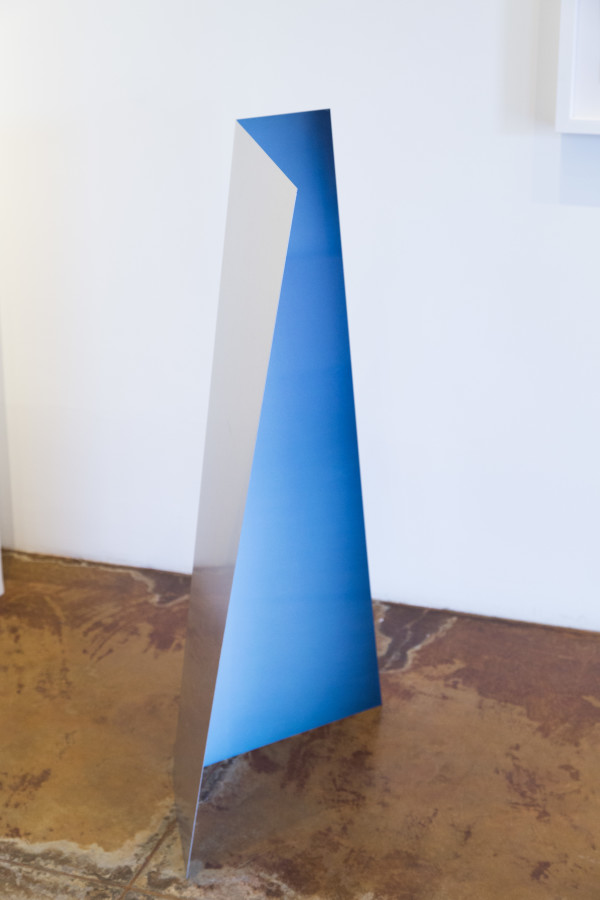 Blue on Aluminum folded  by Aaron Farley