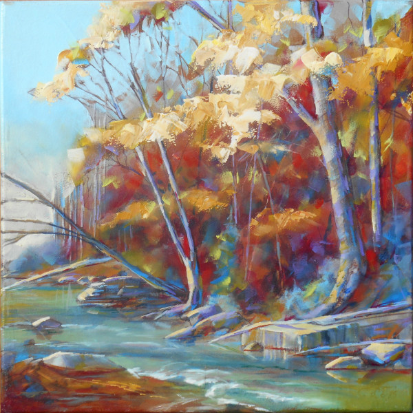 Autumn on the Riverbank by Pat Cross