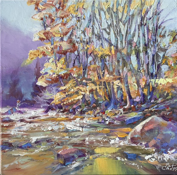 River Flow Autumn by Pat Cross