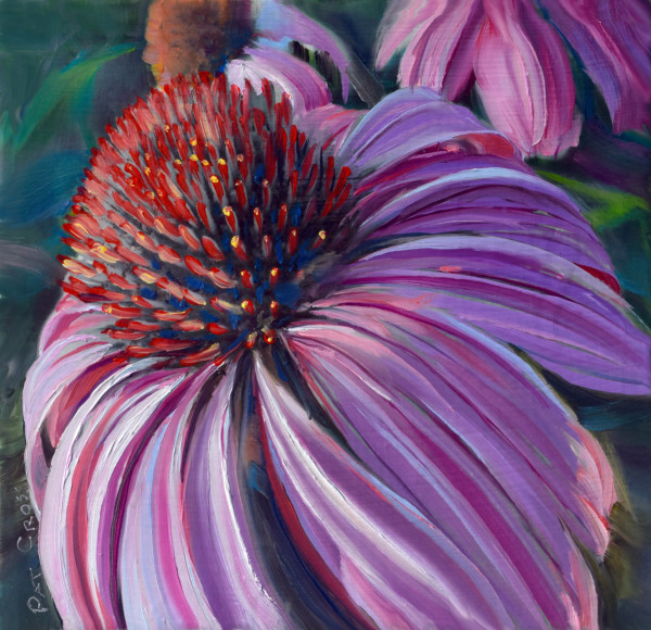 Courting Cone Flower by Pat Cross