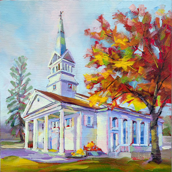Greenbrier Chapel Autumn by Pat Cross