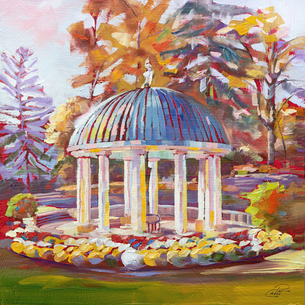 Greenbrier Springhouse Autumn by Pat Cross