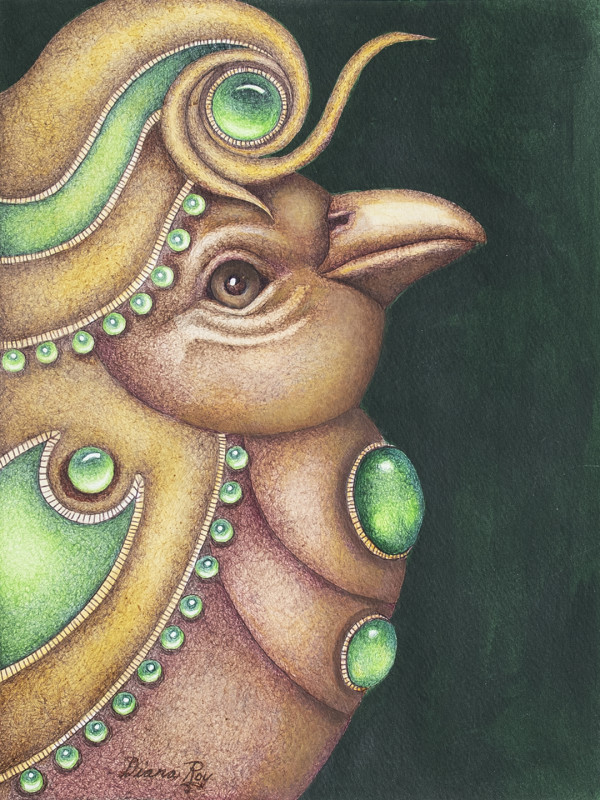 "Bird with Green Jewels"