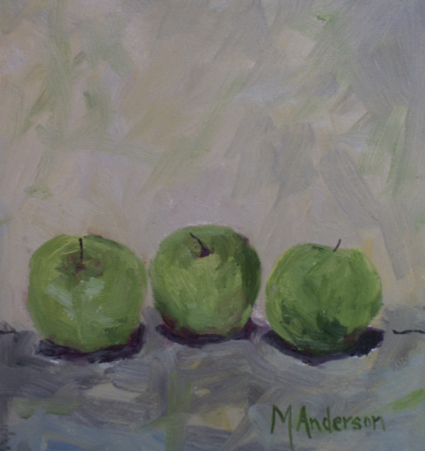 Three Green Apples by Melissa Anderson