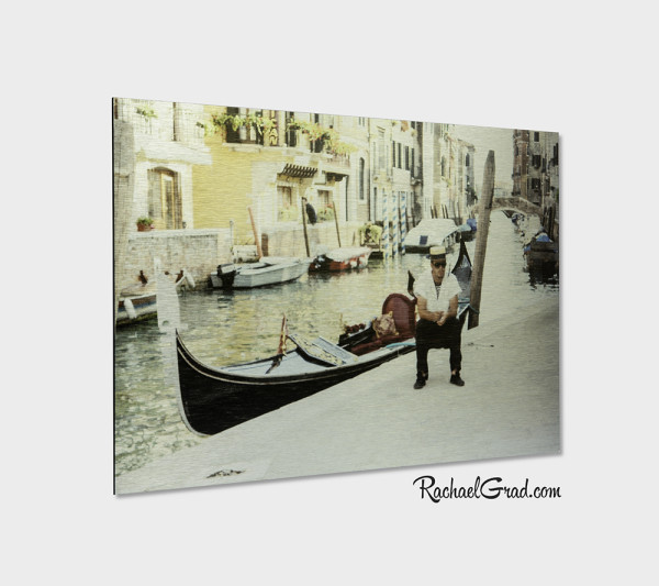 Gondolier Resting, Venice, Italy by Rachael Grad