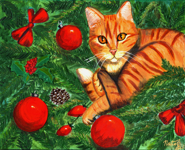 Holiday Wreath by Poppyfish Studio: The Art of Natasha Monahan Papousek
