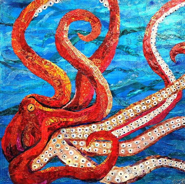Giant Pacific Octopus by Poppyfish Studio: The Art of Natasha Monahan Papousek