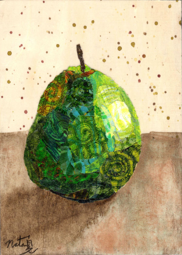 Green Pear (D'Anjou) by Poppyfish Studio: The Art of Natasha Monahan Papousek