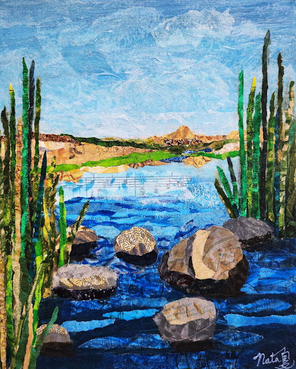 Tranquility in Blue by Poppyfish Studio: The Art of Natasha Monahan Papousek