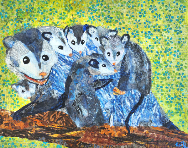 Wild Neighbors: Opossum by Poppyfish Studio: The Art of Natasha Monahan Papousek