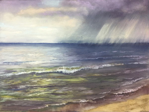Rain Over Lake Michigan by Mary Ann Trzyna
