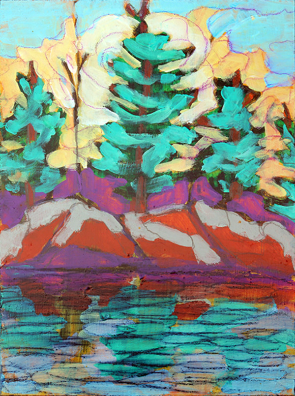 Island Lake2 by Janet Horne Cozens