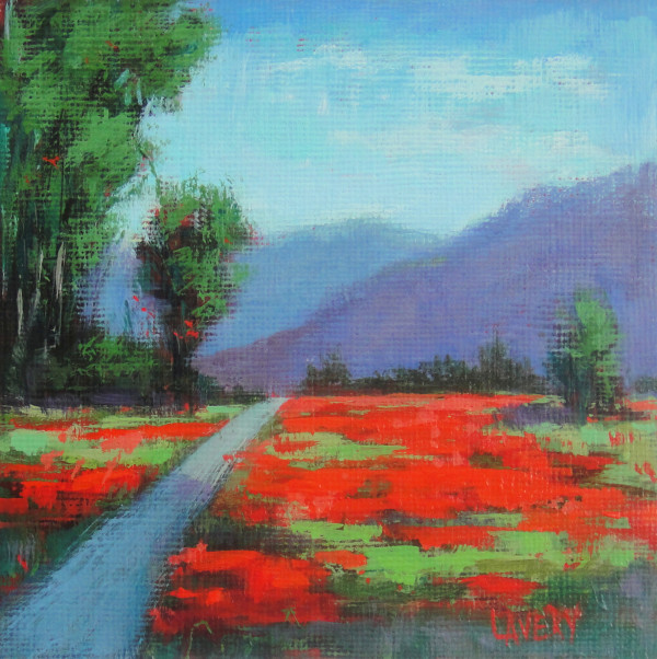 Scarlet Meadow I by LeAnne Avery