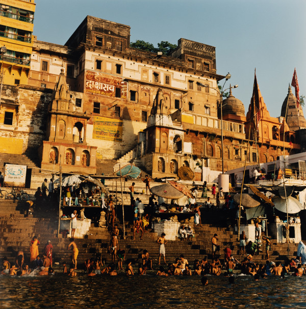 Sunrise on the Ghats (Varanasi/Benares, India) by Amie Potsic