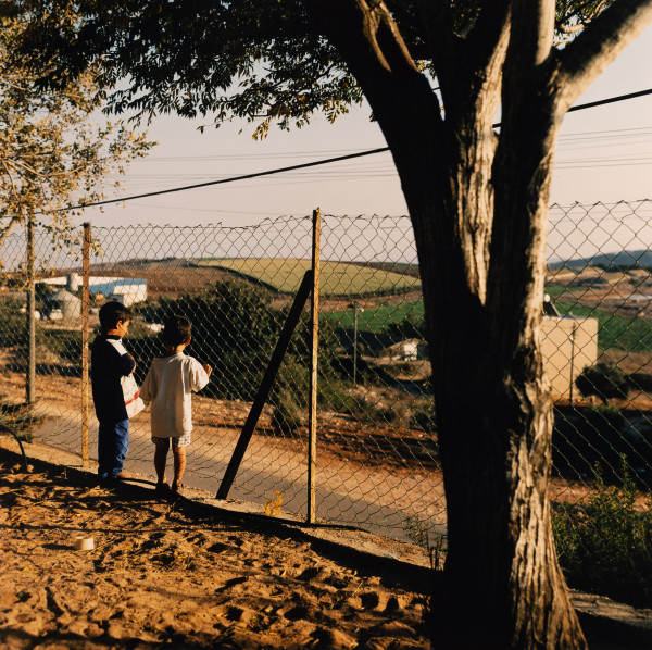 Children Looking out through the Fence, Kibbutz Ma'aleh Gilboa (Galilee, Israel) by Amie Potsic
