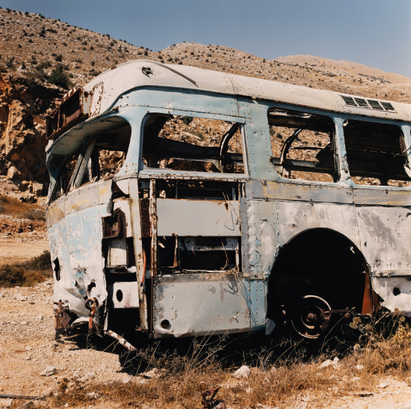 Bus After Terrorist Attack, (Golan Heights, Israel) by Amie Potsic
