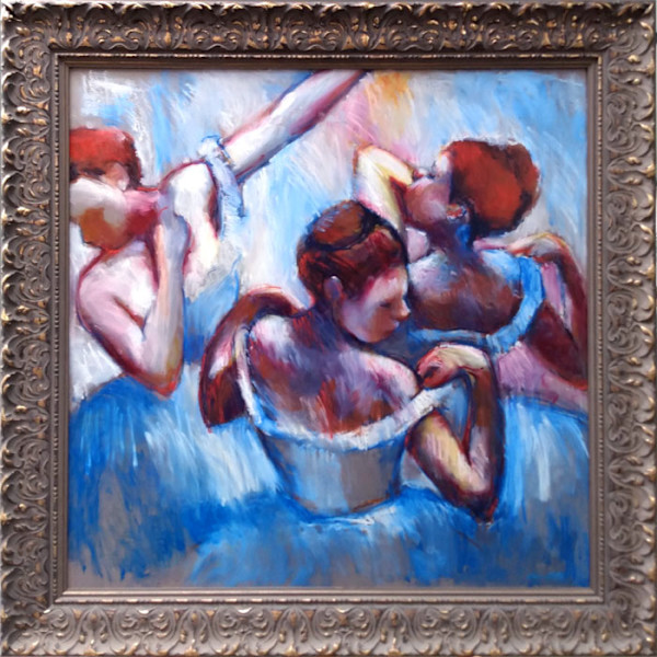Blue Dresses, after Degas by CLAIRE HARDY
