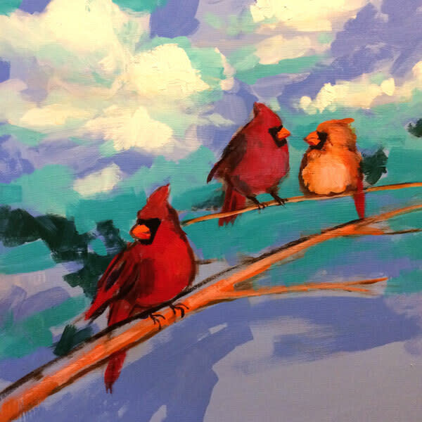 Bright Day - Cardinals by CLAIRE HARDY
