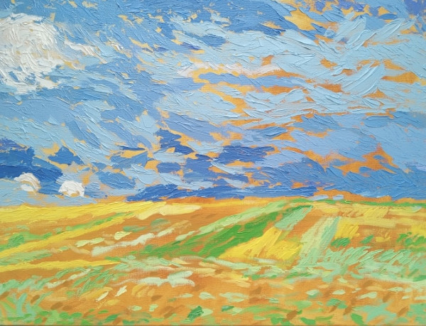 Field near Arles, after Van Gogh by CLAIRE HARDY