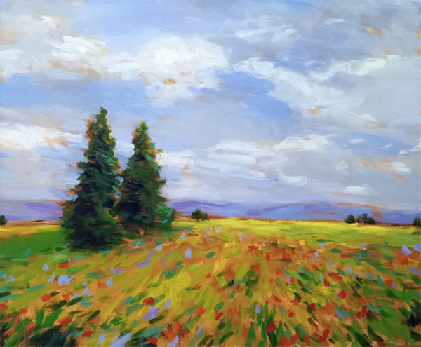 Serene Fields after Monet by CLAIRE HARDY