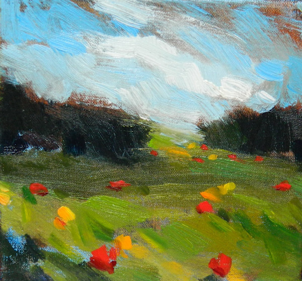 Wildflowers 10x10 framed by CLAIRE HARDY