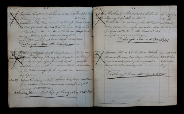 Warden's Logbook 1837, Page 85-86 by Eric T. Kunsman