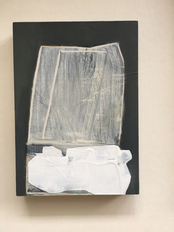 Vertical shape on dark grey background by MaryAnn Puls