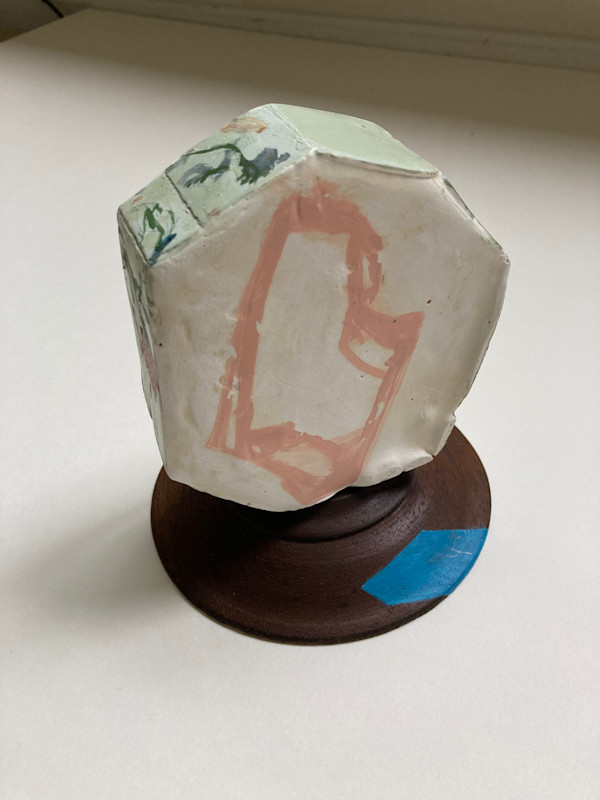Seven Sided Plaster Form by MaryAnn Puls