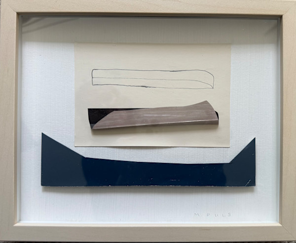 Drawing Plus Folded & Long Blue Shapes by MaryAnn Puls, Image 1.