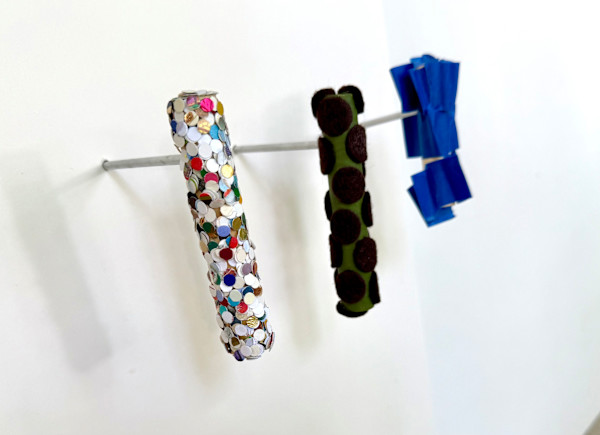 Three Small Wall Cylinders by MaryAnn Puls