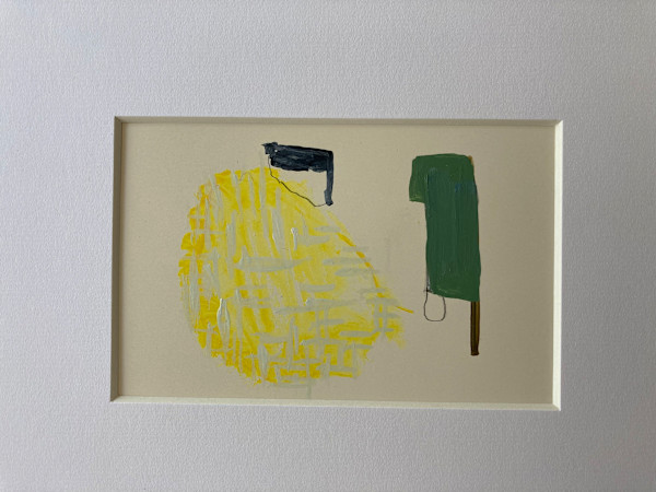 Small painting of  Yellow Object by MaryAnn Puls