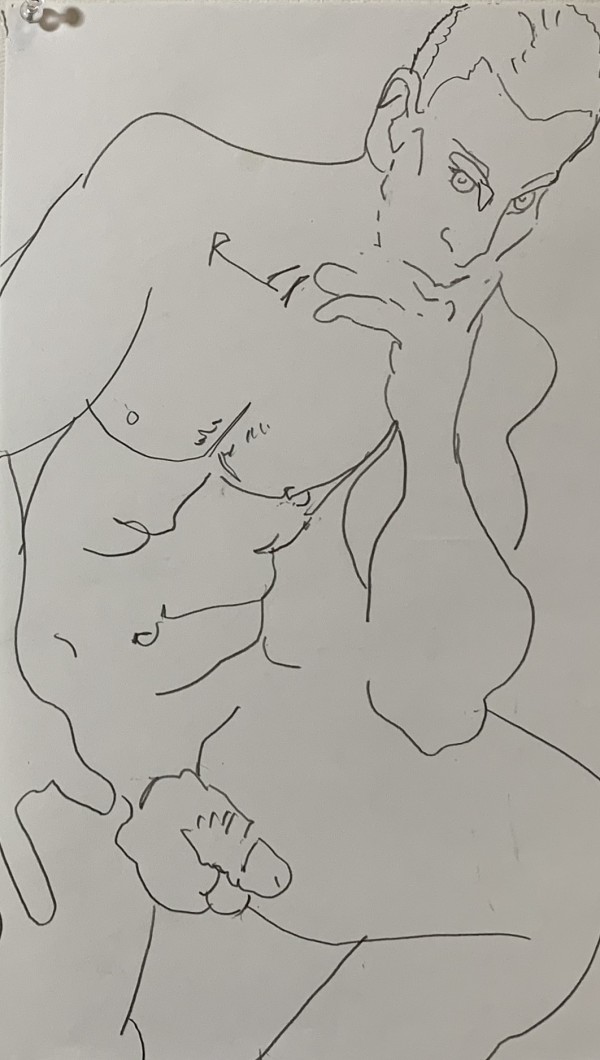Male nude drawing to web 6 by Paul Seidell