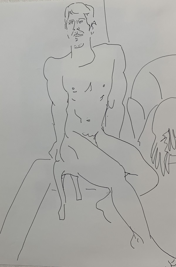 Male nude drawing to web 9 by Paul Seidell