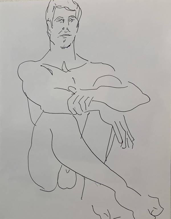 Male nude drawing to web 8 by Paul Seidell