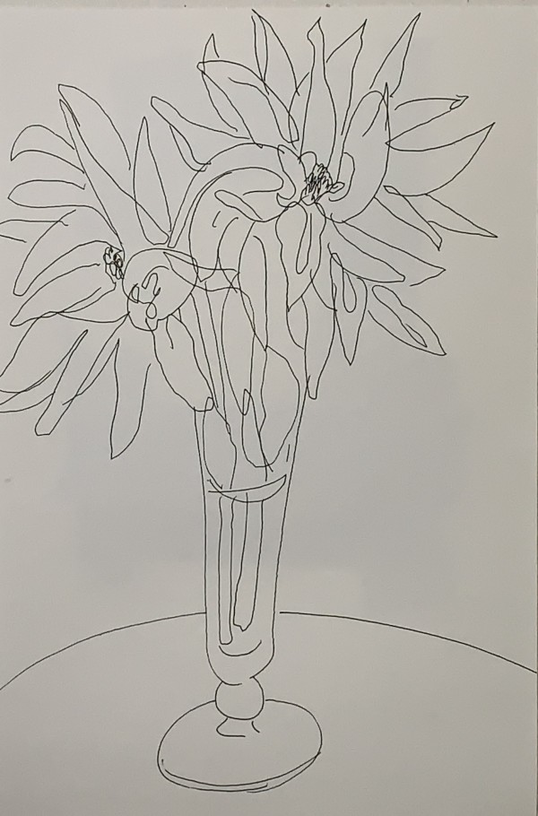 Flower drawing for web 3 by Paul Seidell
